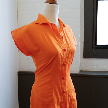 1950's Cap Sleeve Button Up Blouse