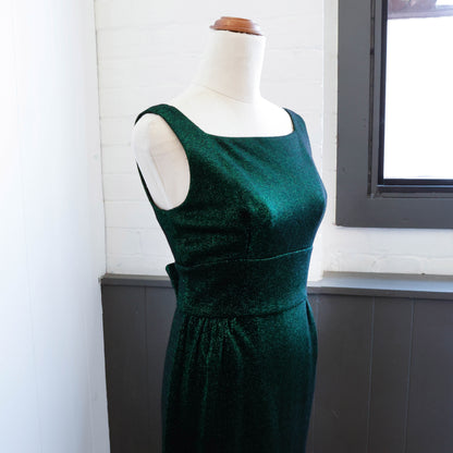 1960's Glittering Green Lurex Pencil Dress