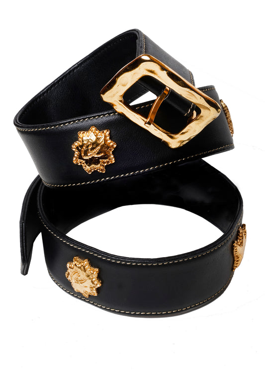 Christian Lacroix black & gold belt