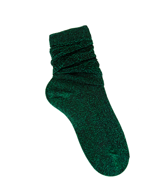 Long glitter socks - Emerald